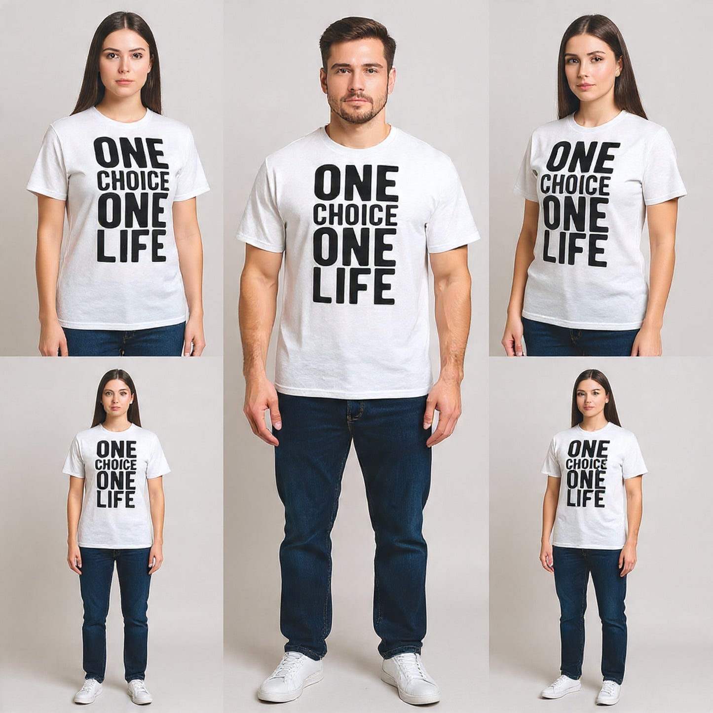 Camiseta ONE CHOICE ONE LIFE Motivacional - Positive Vibes Aesthetic Tee