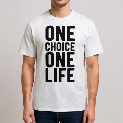 Camiseta ONE CHOICE ONE LIFE Motivacional - Positive Vibes Aesthetic Tee