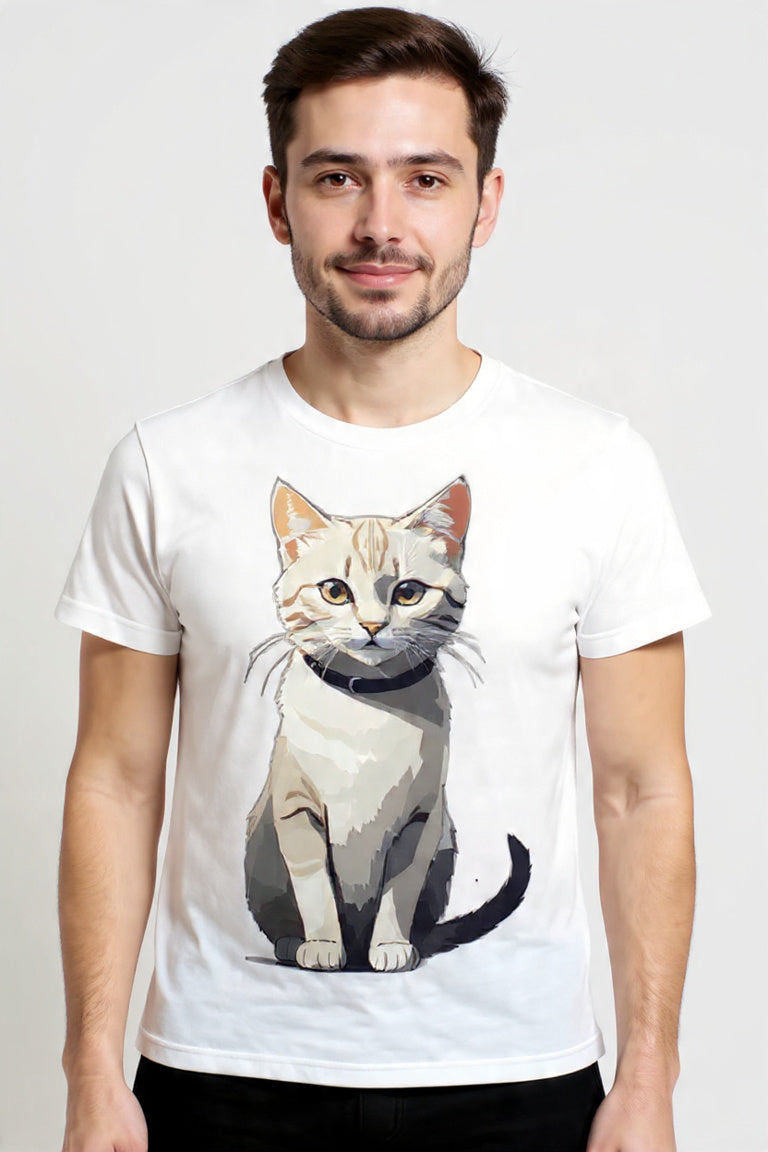 Camiseta Gato Minimalista Aesthetic - One Line Art Cat T-Shirt - Regalo Amante de los Gatos