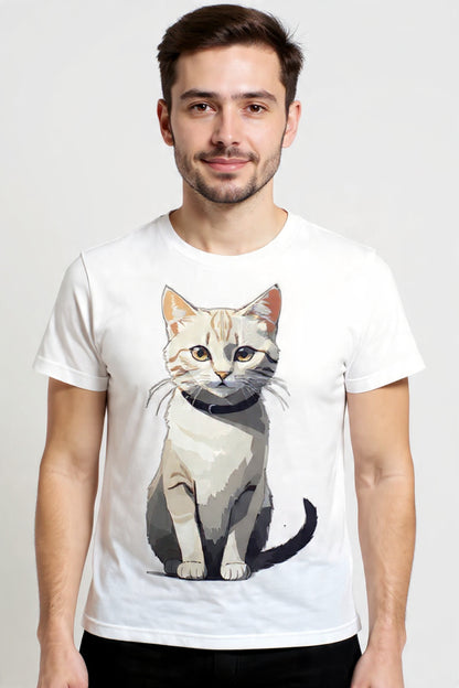Camiseta Gato Minimalista Aesthetic - One Line Art Cat T-Shirt - Regalo Amante de los Gatos