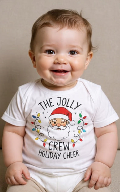 Jersey de Bebé "The Jolly Crew" | Alegría Navideña con Papá Noel