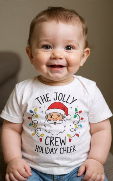 Jersey de Bebé "The Jolly Crew" | Alegría Navideña con Papá Noel