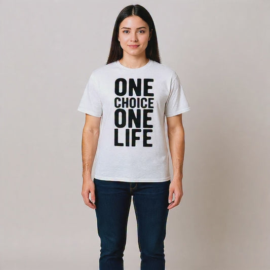 Camiseta ONE CHOICE ONE LIFE Motivacional - Positive Vibes Aesthetic Tee