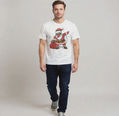 Camiseta Papá Noel Dab | Santa Dab con Luces Navideñas - Diseño Festivo Moderno y Divertido